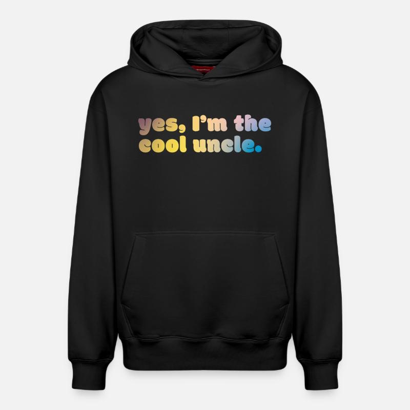 Déclaration de l’oncle cool - Sweat à capuche unisexe décontracté en coton biologique – de SPREAD - noir
