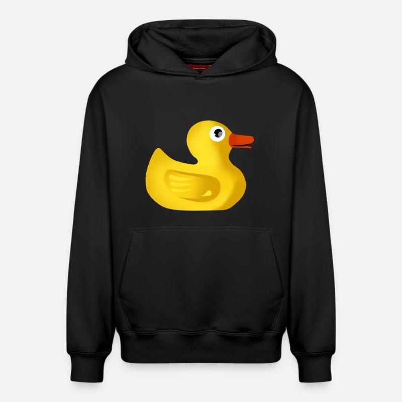 Canard en caoutchouc mignon - Sweat à capuche unisexe décontracté en coton biologique – de SPREAD - noir