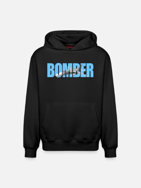 Bomber Su-24 - Relaxed Unisex Organic Hoodie – by SPREAD - black
