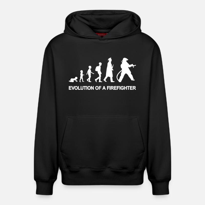 D’enfant à pompier - Sweat à capuche unisexe décontracté en coton biologique – de SPREAD - noir