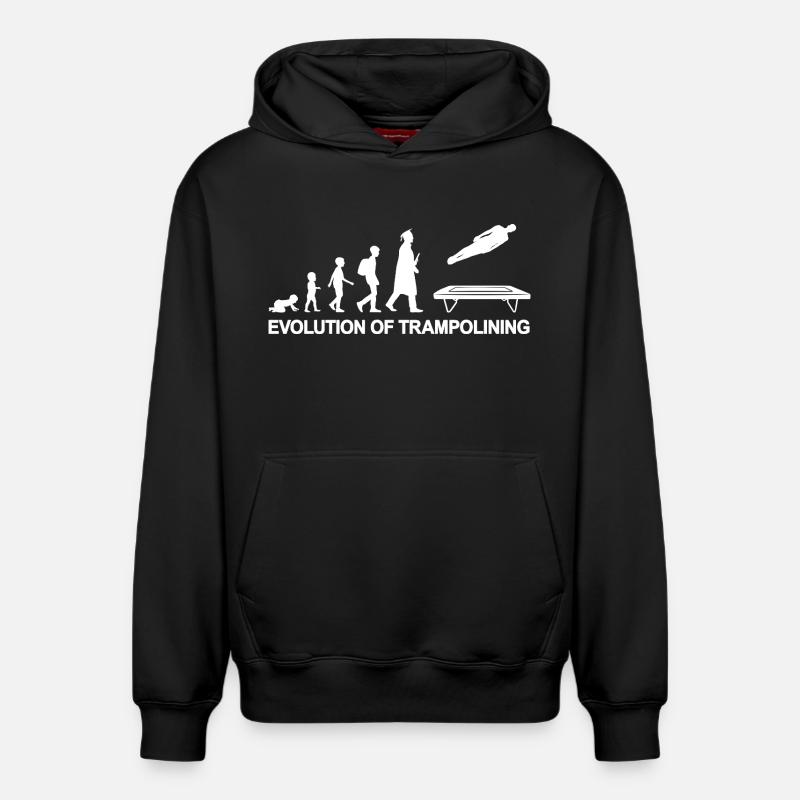 Evolution Trampoline - Sweat à capuche unisexe décontracté en coton biologique – de SPREAD - noir