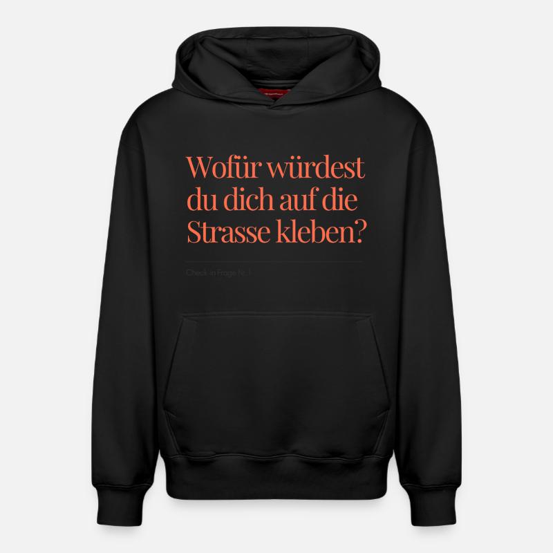 Question n° 1 - Sweat à capuche unisexe décontracté en coton biologique – de SPREAD - noir