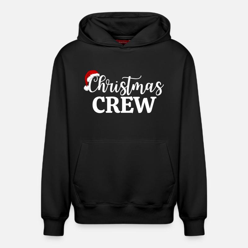 Équipage de Noël - Sweat à capuche unisexe décontracté en coton biologique – de SPREAD - noir