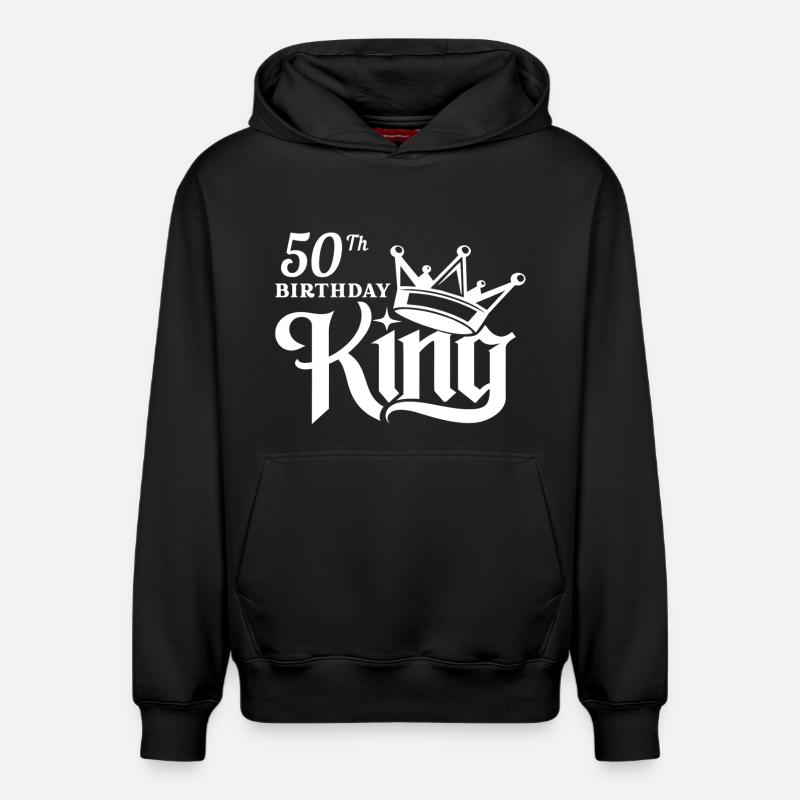 Roi du 50e anniversaire - Sweat à capuche unisexe décontracté en coton biologique – de SPREAD - noir