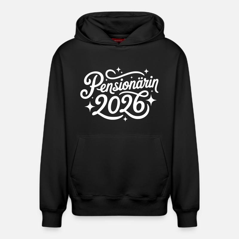 Retraité 2026 - Sweat à capuche unisexe décontracté en coton biologique – de SPREAD - noir