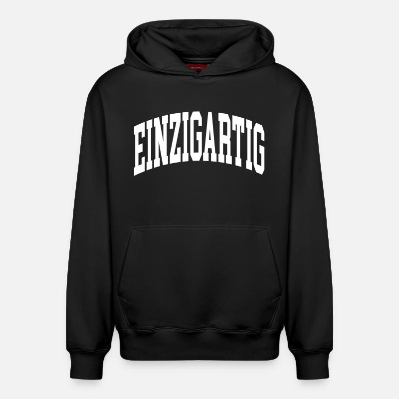 Unique - Sweat à capuche unisexe décontracté en coton biologique – de SPREAD - noir
