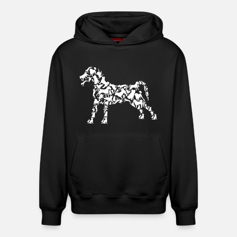 Dessin de chien - Sweat à capuche unisexe décontracté en coton biologique – de SPREAD - noir