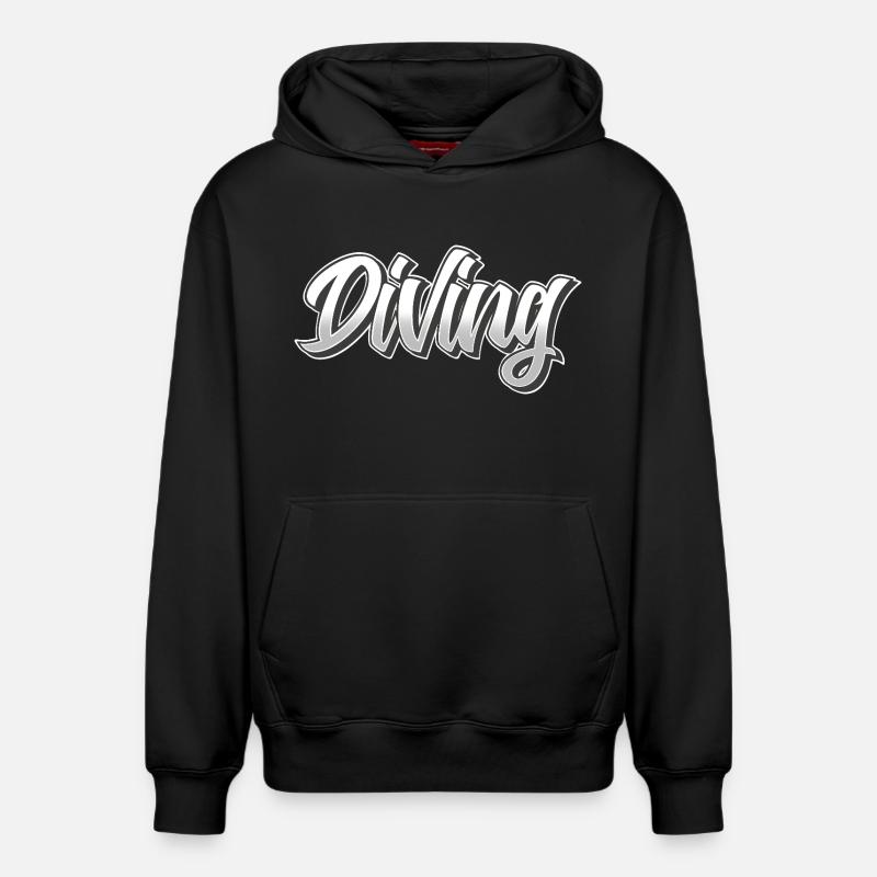 Plonger - Sweat à capuche unisexe décontracté en coton biologique – de SPREAD - noir