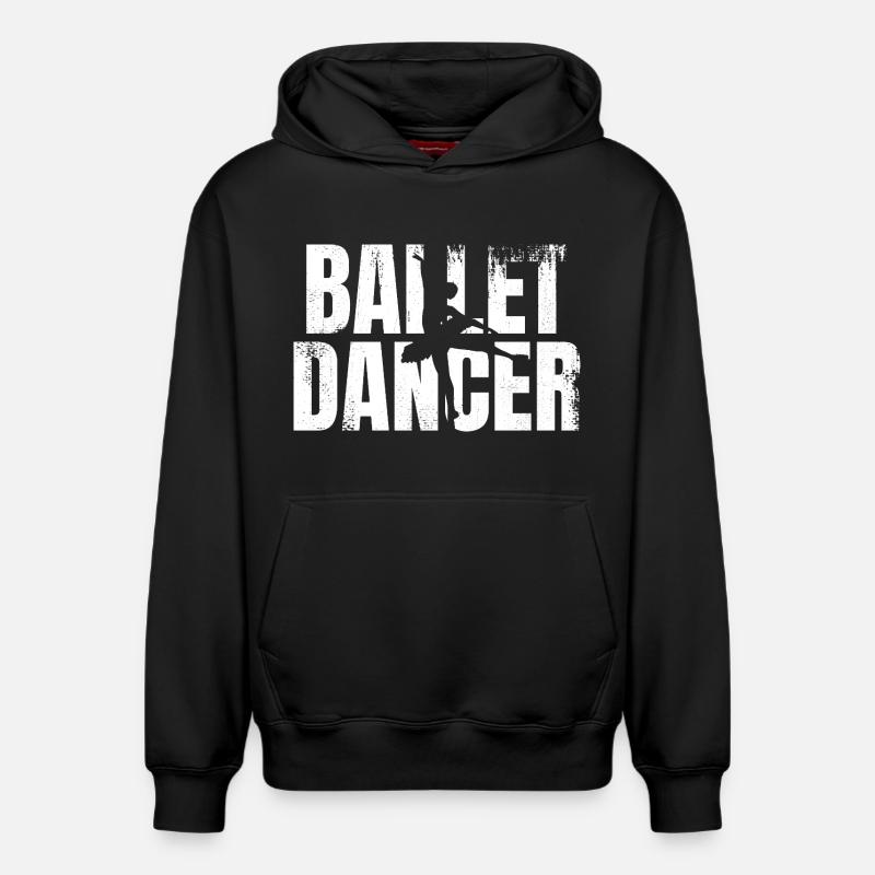 Drôle de danseuse de ballet - Sweat à capuche unisexe décontracté en coton biologique – de SPREAD - noir