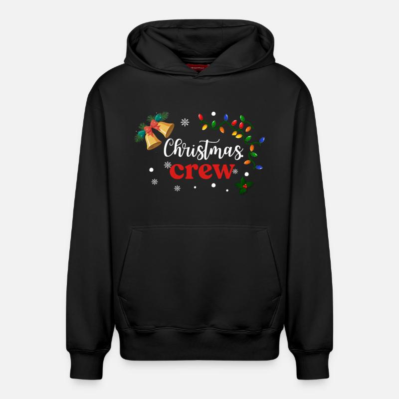 Équipage de Noël - Sweat à capuche unisexe décontracté en coton biologique – de SPREAD - noir