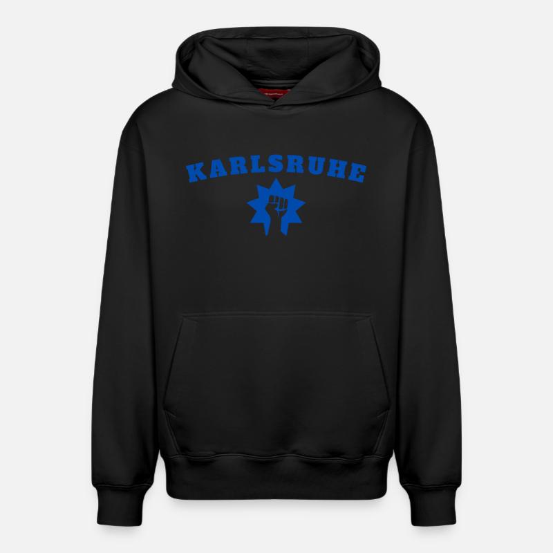 Karlsruhe - Sweat à capuche unisexe décontracté en coton biologique – de SPREAD - noir