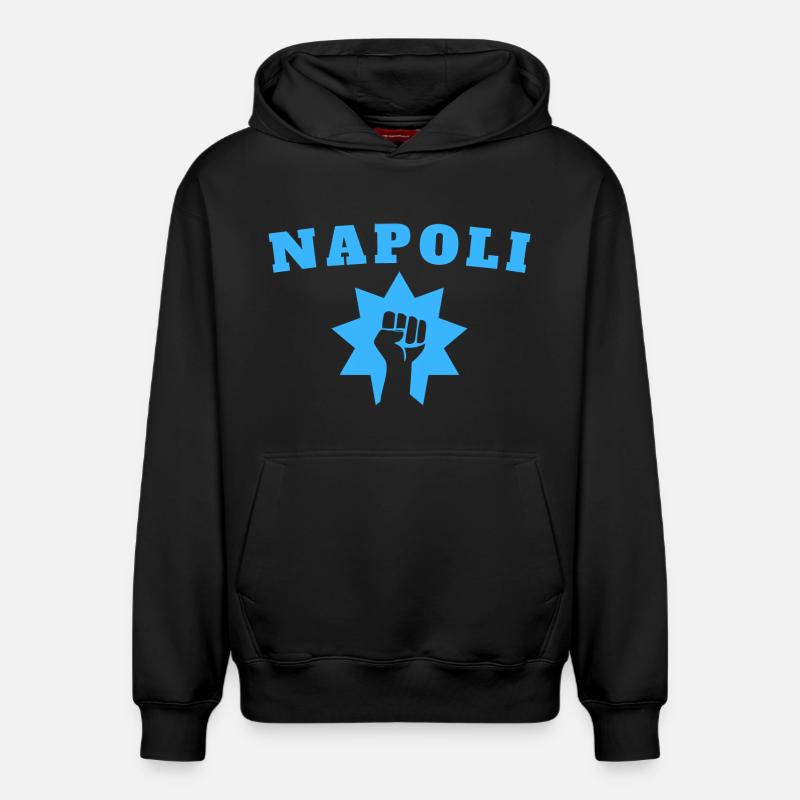 Napoli - Sweat à capuche unisexe décontracté en coton biologique – de SPREAD - noir
