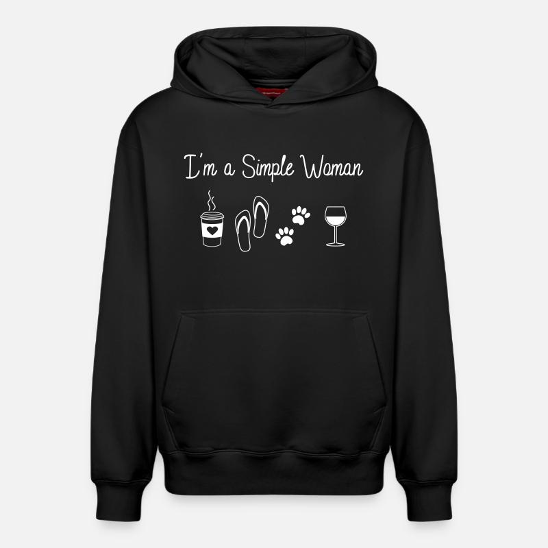 Femme simple - Sweat à capuche unisexe décontracté en coton biologique – de SPREAD - noir