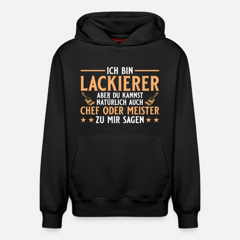 Maler Handwerker Chef oder Meister - Lackierer - Relaxed Unisex Organic Hoodie – von SPREAD - Schwarz