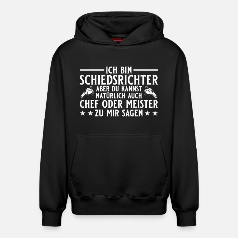 Schiedsrichter Chef oder Meister - Relaxed Unisex Organic Hoodie – von SPREAD - Schwarz