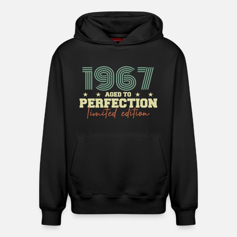 1967 - Sweat à capuche unisexe décontracté en coton biologique – de SPREAD - noir