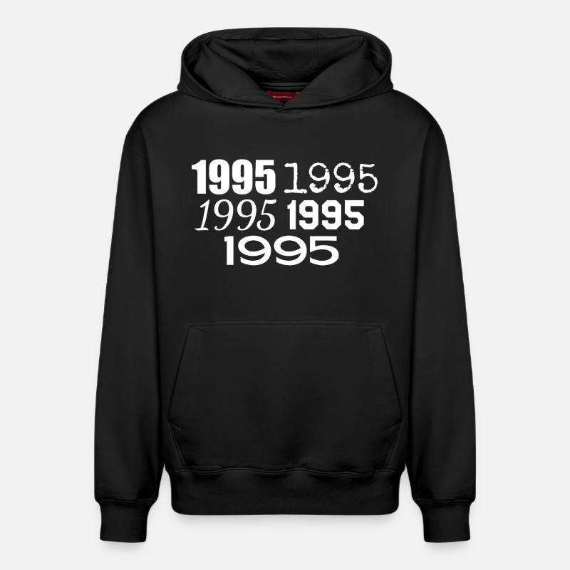 1995 - Sweat à capuche unisexe décontracté en coton biologique – de SPREAD - noir