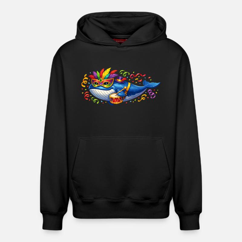 Cadeau du Carnaval de Karnewal - Sweat à capuche unisexe décontracté en coton biologique – de SPREAD - noir