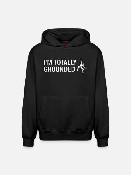 Totally Grounded Klettern - Relaxed Unisex Organic Hoodie – von SPREAD - Schwarz