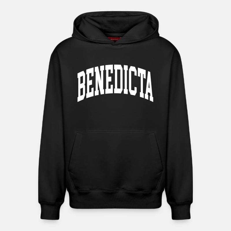 Benedicta - Sweat à capuche unisexe décontracté en coton biologique – de SPREAD - noir