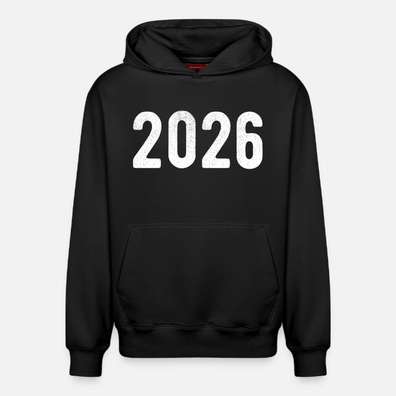 2026 - Sweat à capuche unisexe décontracté en coton biologique – de SPREAD - noir