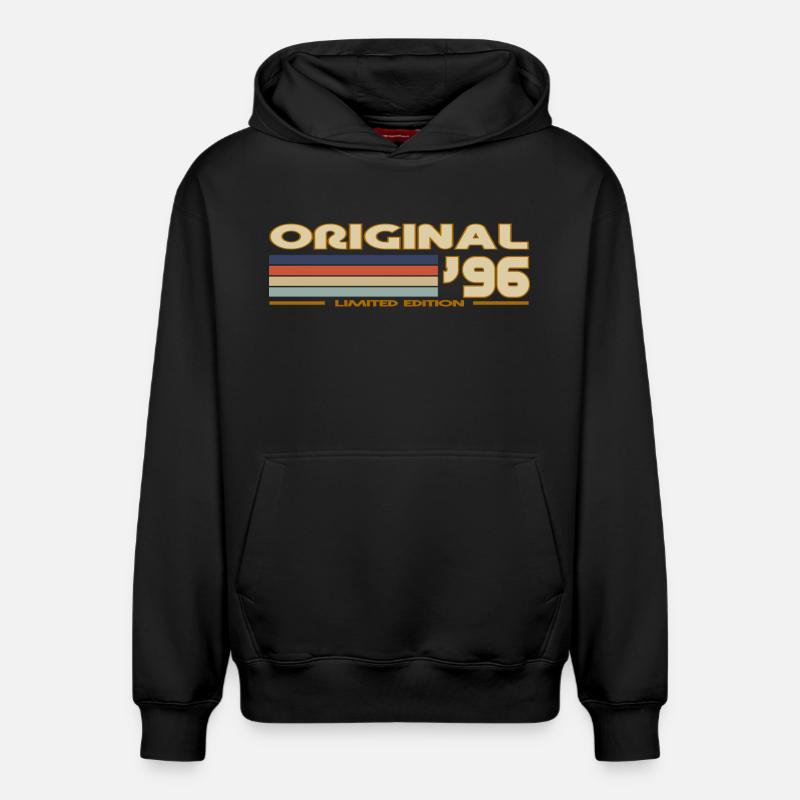 1996 - Sweat à capuche unisexe décontracté en coton biologique – de SPREAD - noir
