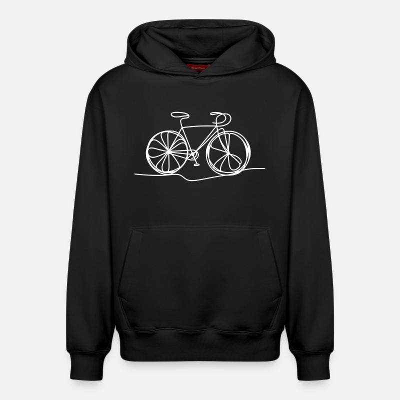 Bicyclette - Sweat à capuche unisexe décontracté en coton biologique – de SPREAD - noir