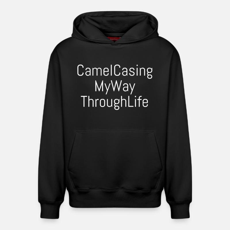 CamelCasing | Computer Science - Nerd - Coder - Relaxed Unisex Organic Hoodie – by SPREAD - black