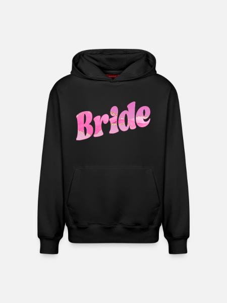 Bride Wedding - Relaxed Unisex Organic Hoodie – by SPREAD - black