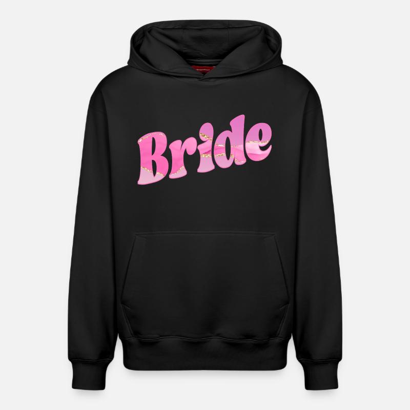 Bride Wedding - Relaxed Unisex Organic Hoodie – by SPREAD - black