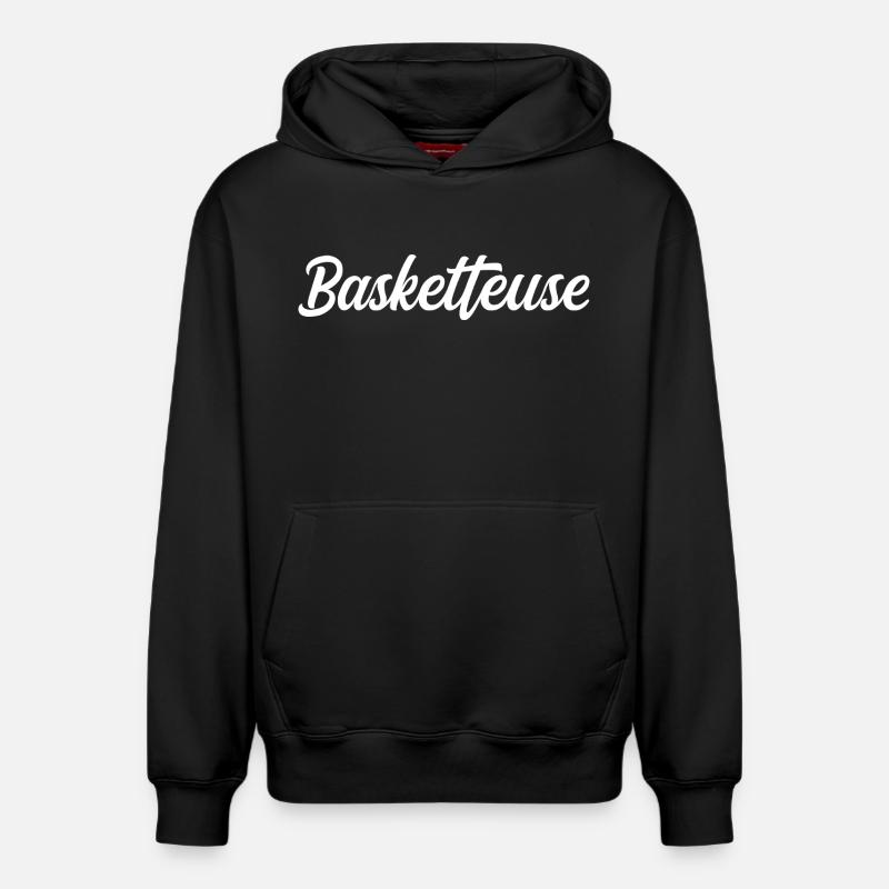 Basketteuse - Sweat à capuche unisexe décontracté en coton biologique – de SPREAD - noir