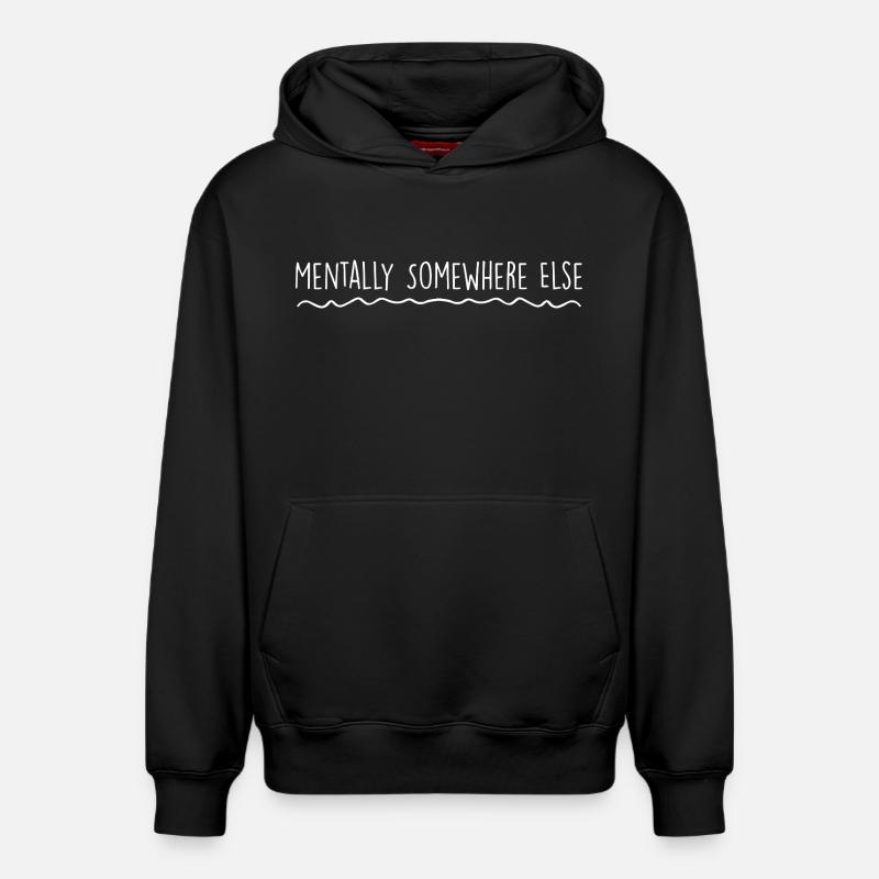 Geistig woanders - Relaxed Unisex Organic Hoodie – von SPREAD - Schwarz