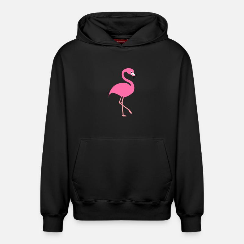 flamant - Sweat à capuche unisexe décontracté en coton biologique – de SPREAD - noir