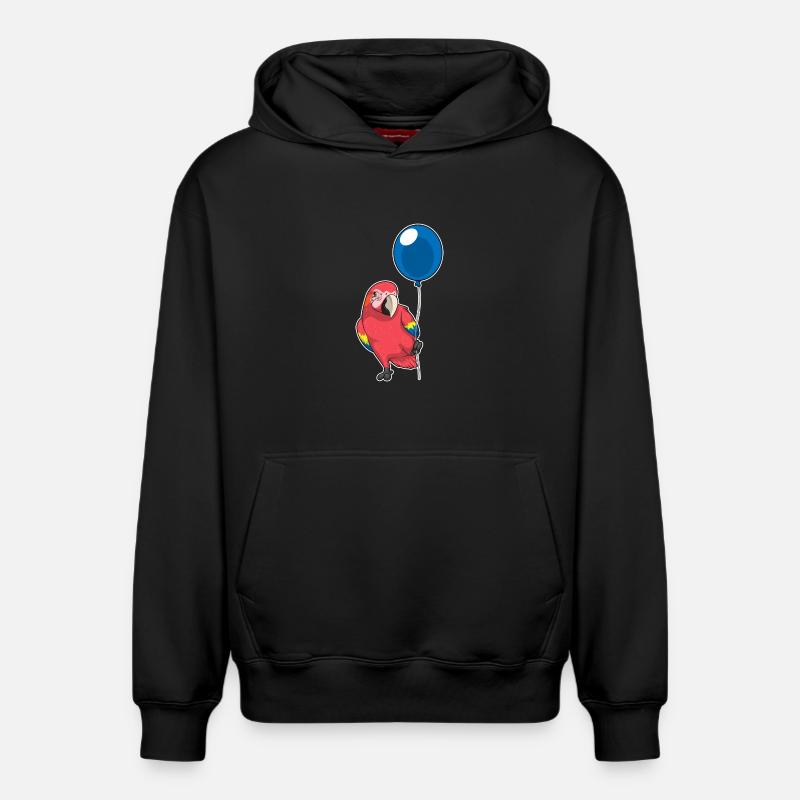 Ballon perroquet - Sweat à capuche unisexe décontracté en coton biologique – de SPREAD - noir