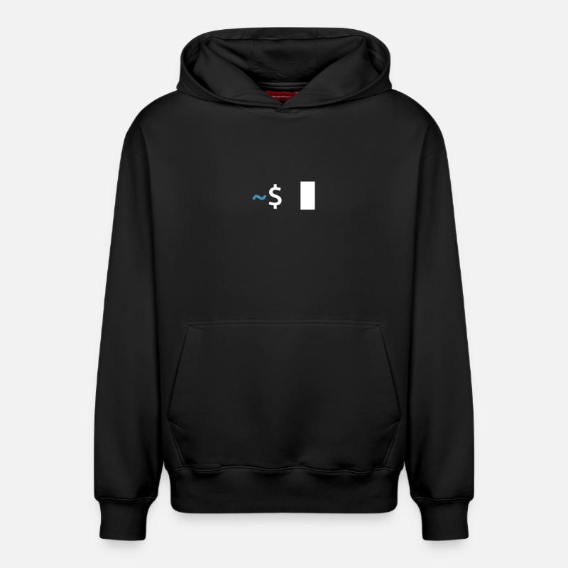 Linux Shell Command - Relaxed Unisex Organic Hoodie – by SPREAD - black