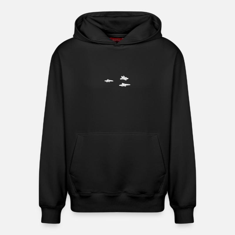 Nuages Blanc - Sweat à capuche unisexe décontracté en coton biologique – de SPREAD - noir