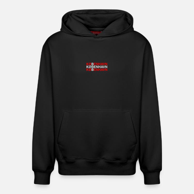 KOPENHAGEN Copenhague Dänemark Danemark Drapeau - Sweat à capuche unisexe décontracté en coton biologique – de SPREAD - noir