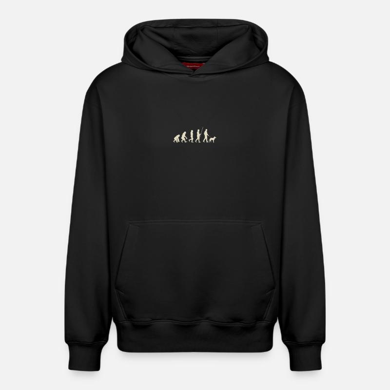 Illustration de l’évolution de l’humanité - Sweat à capuche unisexe décontracté en coton biologique – de SPREAD - noir