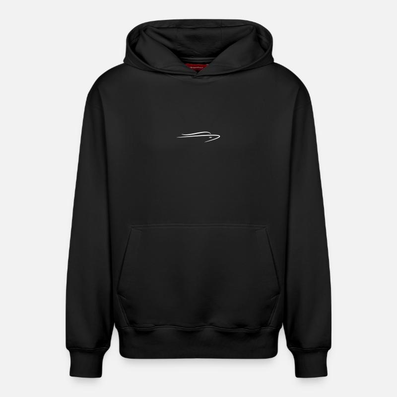 Bateau - Sweat à capuche unisexe décontracté en coton biologique – de SPREAD - noir