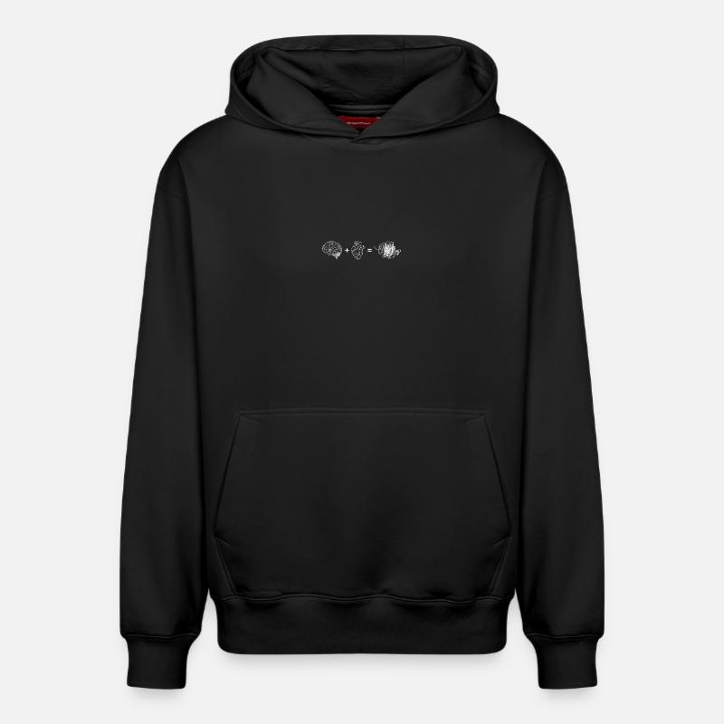 Fusion Céréo-Cœur - Sweat à capuche unisexe décontracté en coton biologique – de SPREAD - noir
