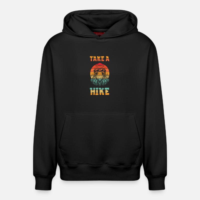 Take a hike - Sweat à capuche unisexe décontracté en coton biologique – de SPREAD - noir