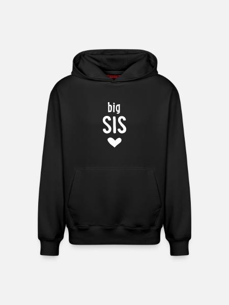 big sis - Relaxed Unisex Organic Hoodie – by SPREAD - black