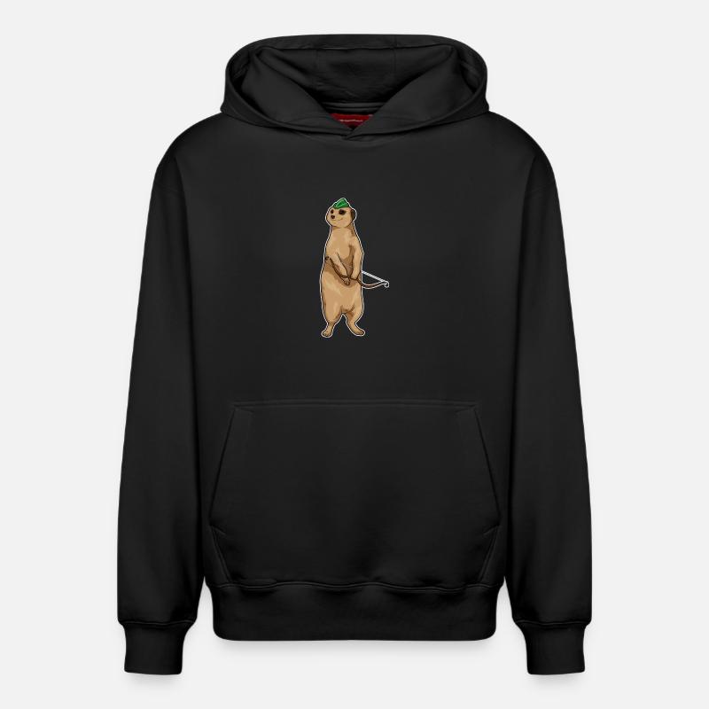 Erdmännchen Bogenschütze Bogen - Relaxed Unisex Organic Hoodie – von SPREAD - Schwarz