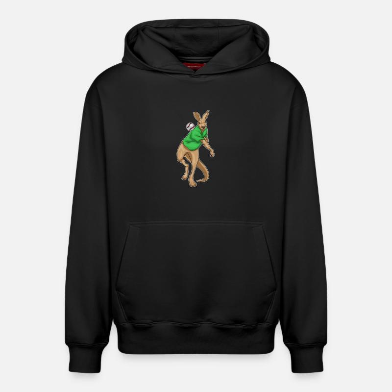 Baseball Kangourou - Sweat à capuche unisexe décontracté en coton biologique – de SPREAD - noir