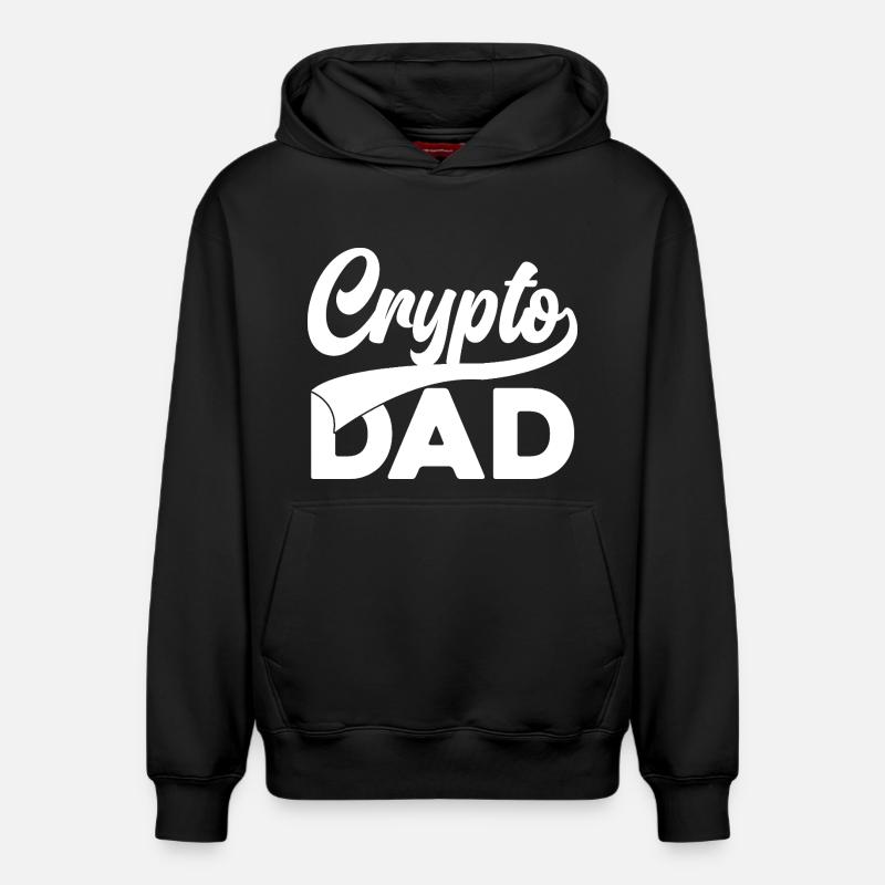 Crypto Dad Script Logo - Sweat à capuche unisexe décontracté en coton biologique – de SPREAD - noir