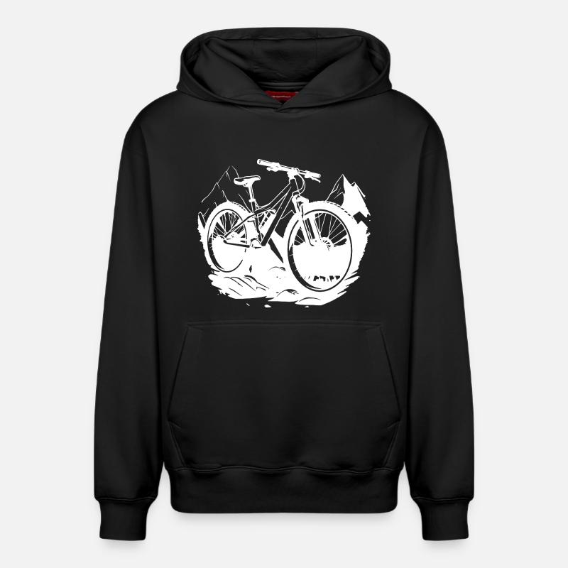 Graphismes de VTT - Sweat à capuche unisexe décontracté en coton biologique – de SPREAD - noir