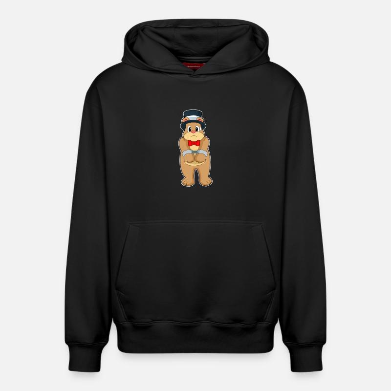 Bear Groom Menottes Mariage - Sweat à capuche unisexe décontracté en coton biologique – de SPREAD - noir