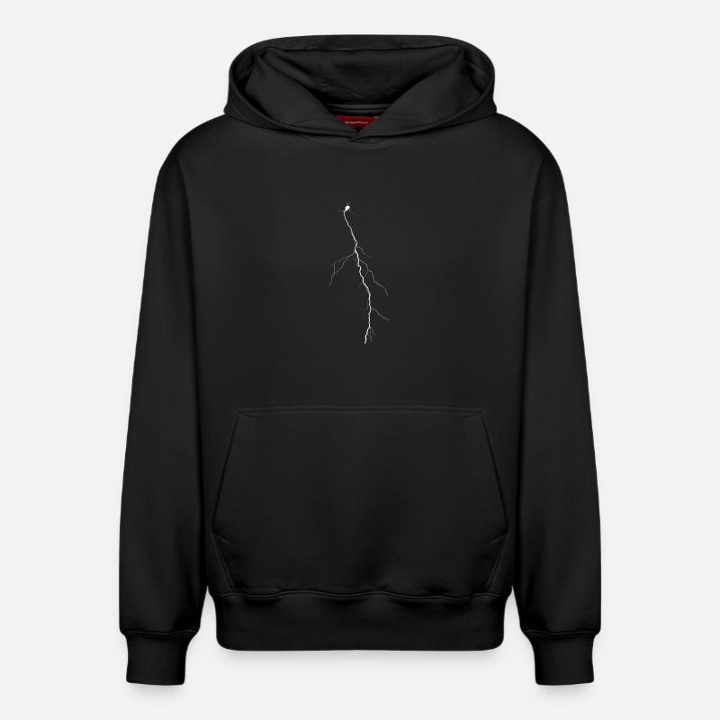 Foudre 2 - Sweat à capuche unisexe décontracté en coton biologique – de SPREAD - noir