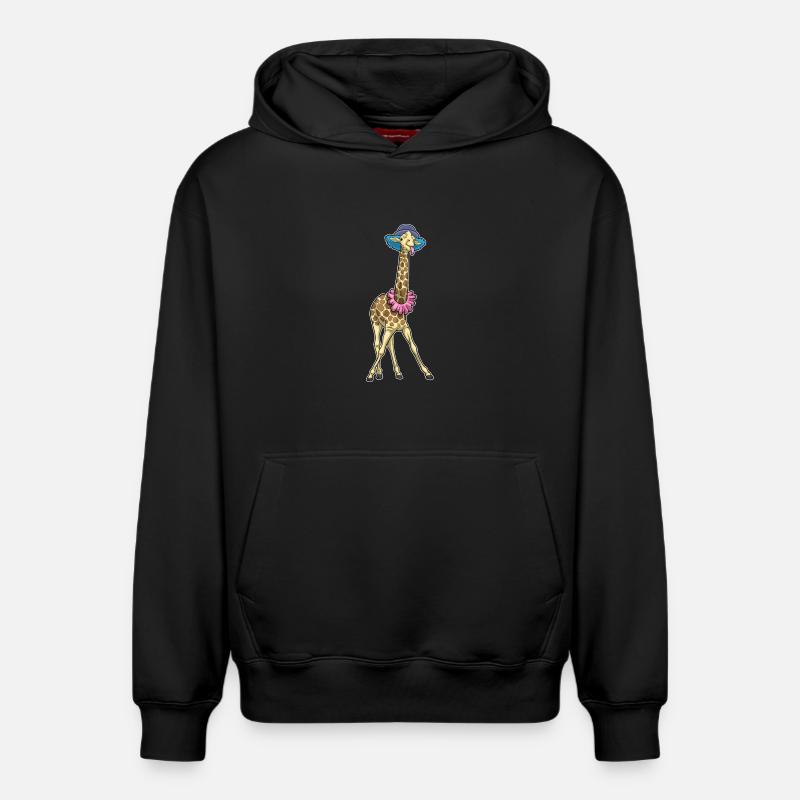 Clown girafe - Sweat à capuche unisexe décontracté en coton biologique – de SPREAD - noir