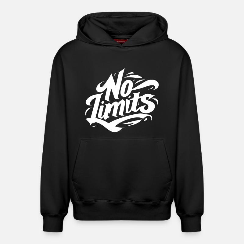 Aucune limite - Sweat à capuche unisexe décontracté en coton biologique – de SPREAD - noir